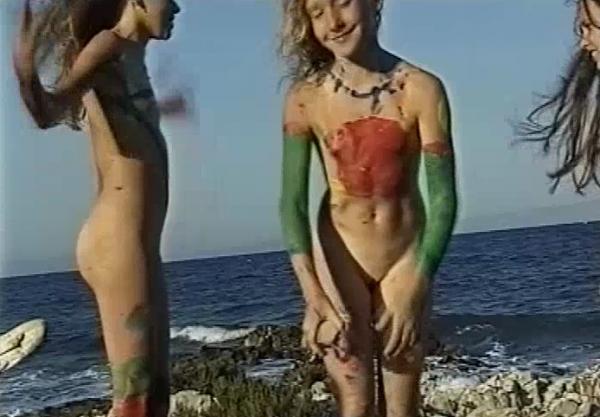 Bodypainting am Meer